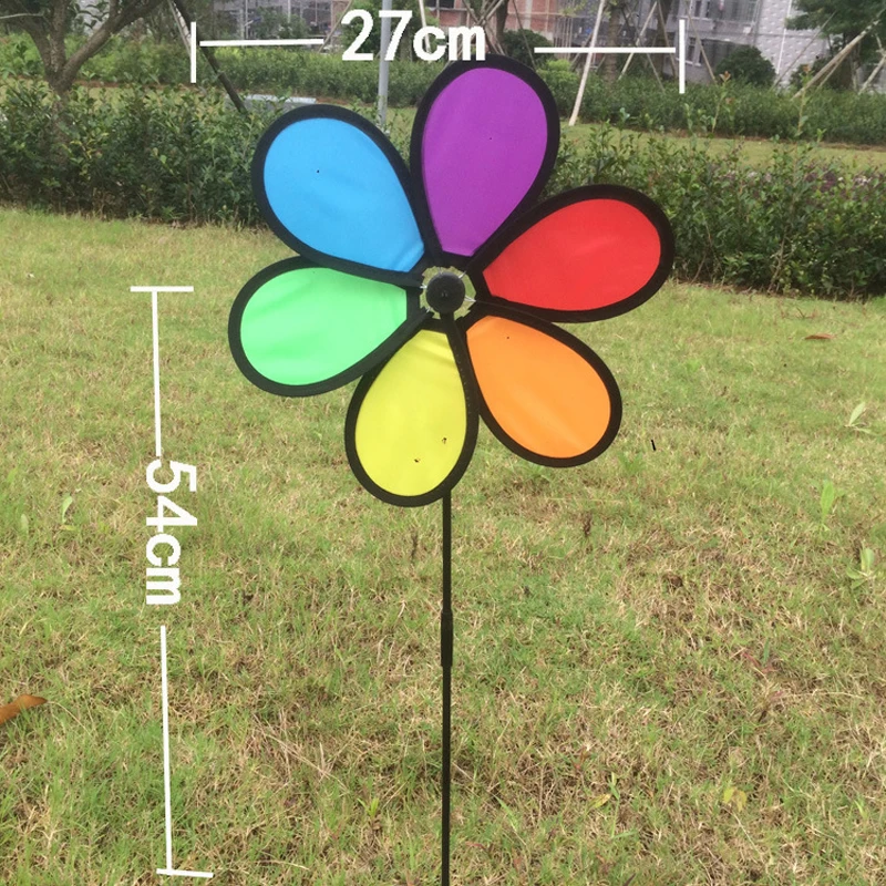 WHISM красочный Радужный цветок ромашки Спиннер ветряная мельница детские игрушки Спиннер игрушка Сад Двор наружное украшение орнамент