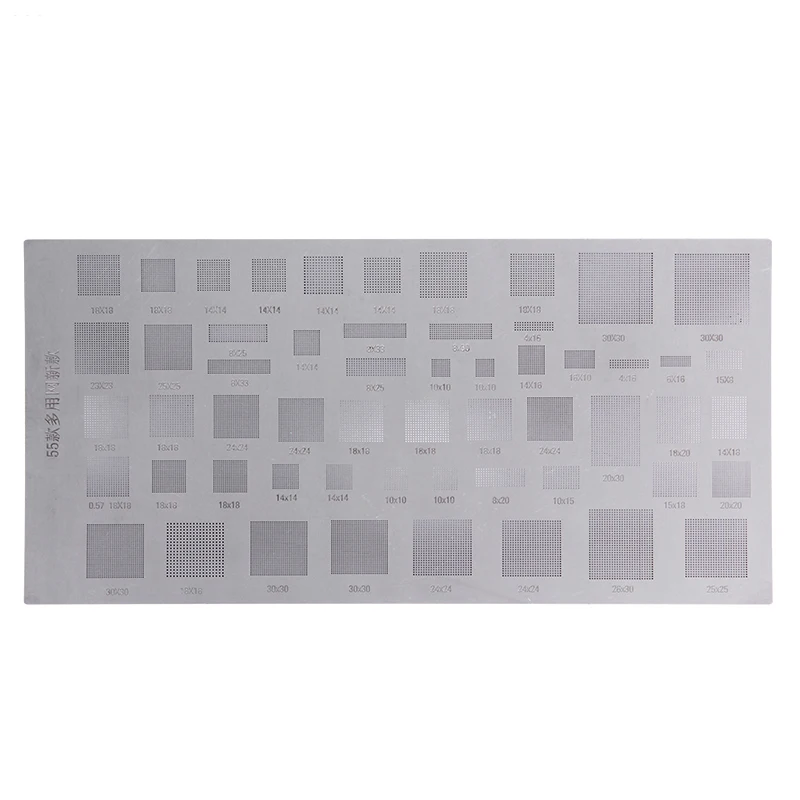 high quality 55 Kinds of BGA soldering stencils for mobile phone PC Universal Phone Solder Paste BGA Reballing Stencils