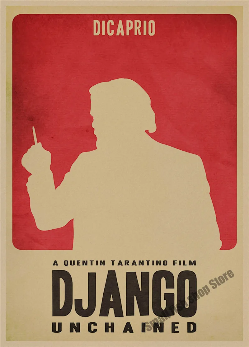 Django Unchained Квентин Тарантино ретро плакат, крафт-бумага, бумага для бара, кафе, домашний Декор, живопись, наклейка на стену