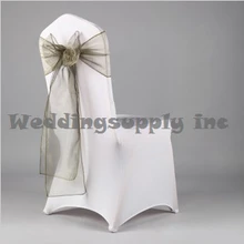 200 premium Army Green органзы Чехлы для стульев створки для свадебный стул Пояса