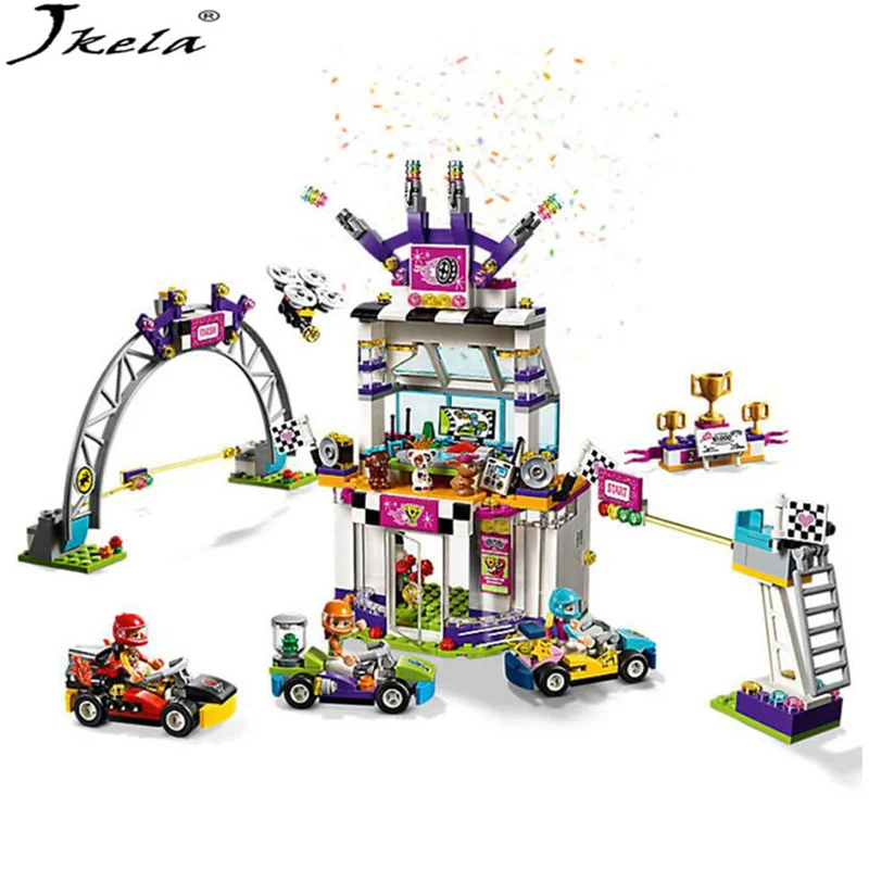 

[Hot] the new city of each big race day diy compatible with Legoingly friends 41352 model building blocks brick toy gift girl