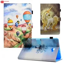 Чехол для samsung Galaxy Tab A6 T580, чехол с подставкой и изображением единорога из искусственной кожи, чехол для samsung Tab A 10,1 T580 T585 SM-T580 T580N, чехол