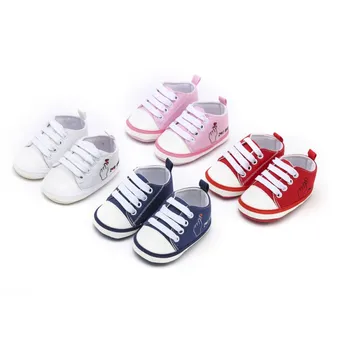 

Baby Shoes Boy Girl Soft Sole First Walkers Toddler Infant Letter Pattern Casual Canvas Sneaker For Newborn