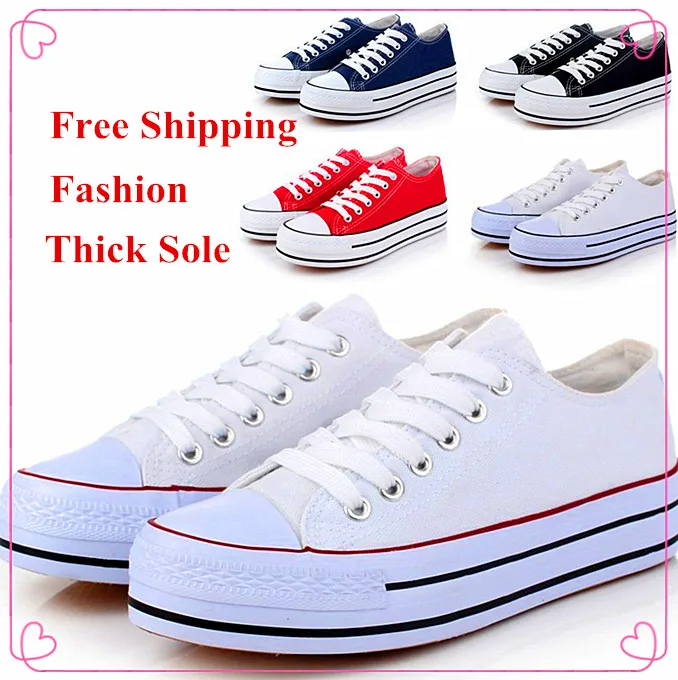 chunky sole canvas shoes