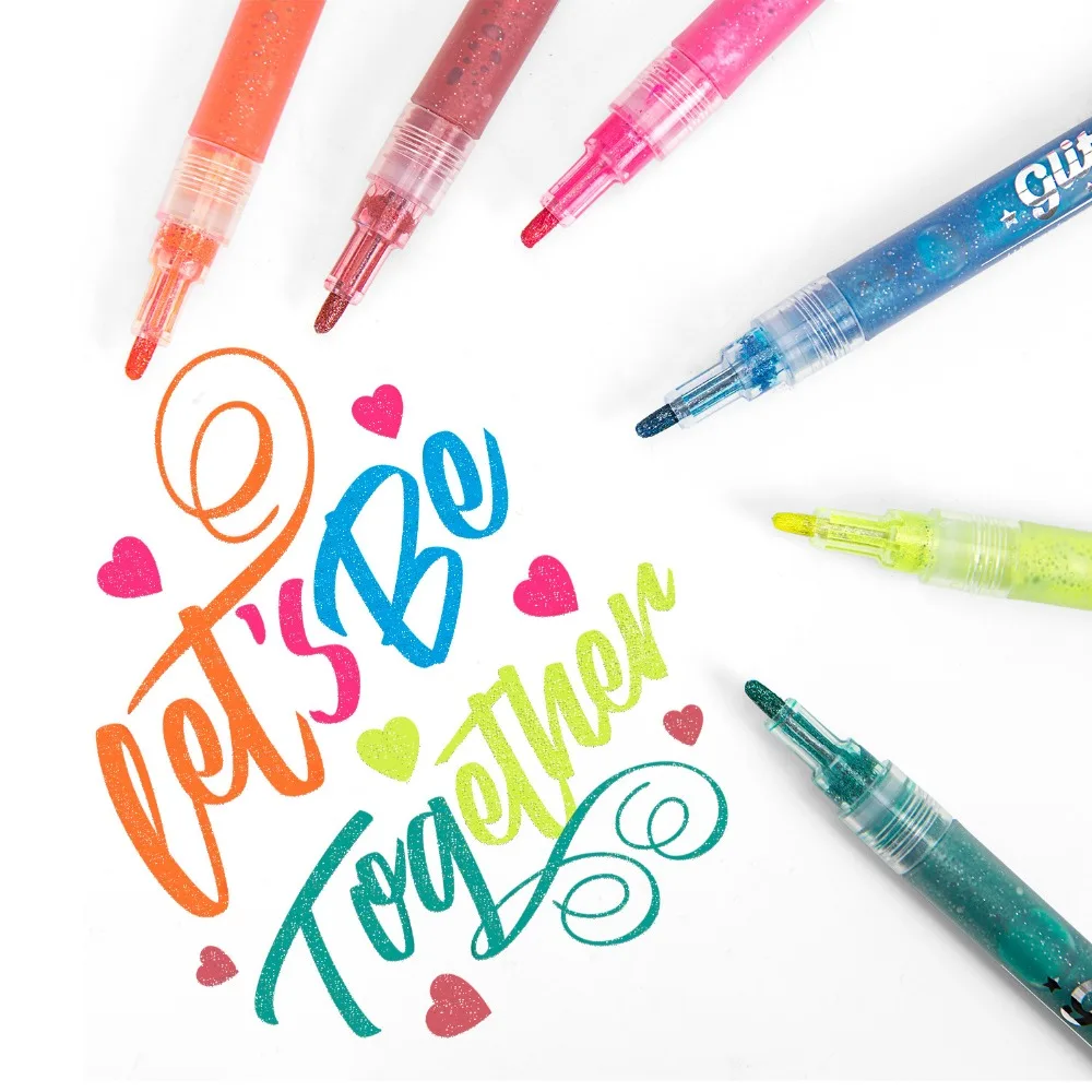 

6/12 colors/Set STA Bright Colorful Metallic Paint Art Marker Pen Hand DIY Paint Marker Pen for Art Design School Supplies