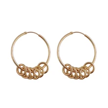 Europe and the United States temperament simple geometric circular ear ring hip-hop tide female fashion jewelry earrings