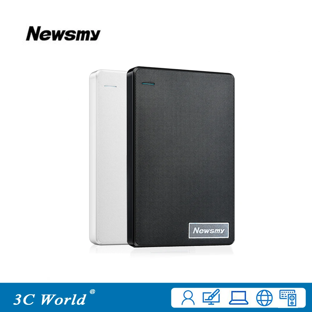 Newsmy 2.5" Portable External Hard Drive Disk 1000GB 1TB LED light High Speed USB3.0 Storage