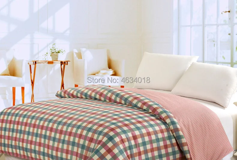 Одеяло с принтом из хлопка, мягкое и удобное, многоцветное, несколько размеров на выбор, легко загружать и выгружать постельные принадлежности
