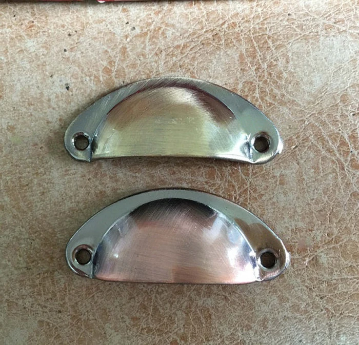 50mmx22mm Small Vintage Shell Dresser Drawer Pulls Bronze Kitchen Knobs Pull Cupboard