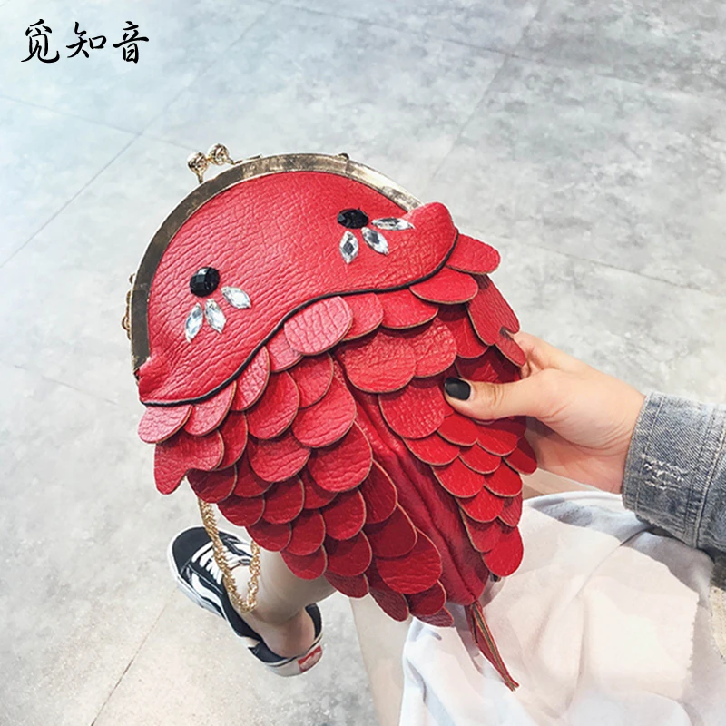 

Original Design Transshipment Carp Fish Shape Shoulder Women's Small Goldfish Cross-body Chain Bag Clip Coin Purse Personalized