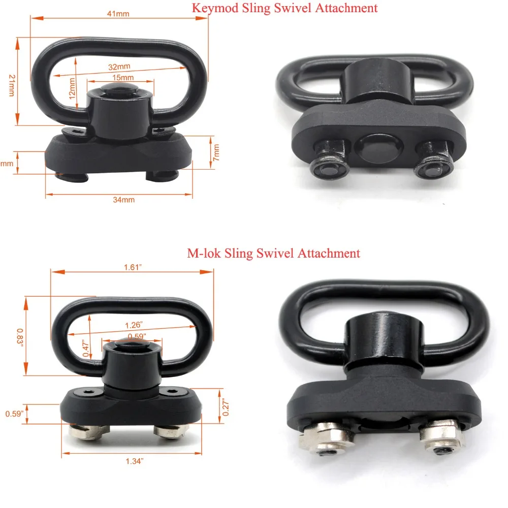 QD Sling Swivel Mount M-lok Trilho de