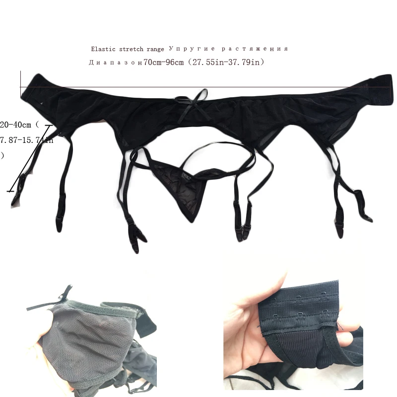 Цветочные кружева сексуальные подвязки пояса наборы стиль женские сексуальные трусики черного прозрачного размера плюс подвязки пояса DW006