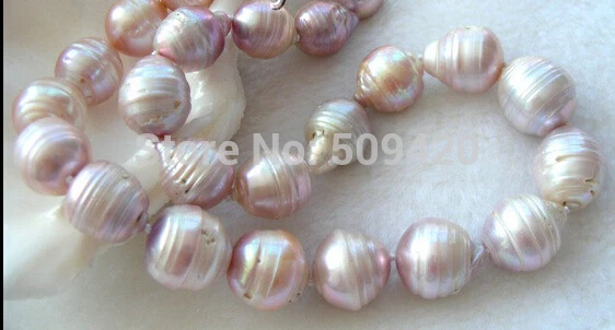 

W&O653 AMAZING huge 18mm lavender SOUTH Reborn keshi pearls necklace (C0309)
