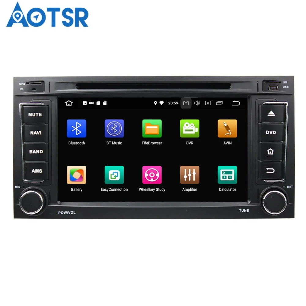 Aotsr Android 8,0 7,1 gps навигация автомобильный dvd-плеер для TOUAREG 2002-2010 MULTIVAN 2008-2012 мультимедиа радио рекордер 2DIN