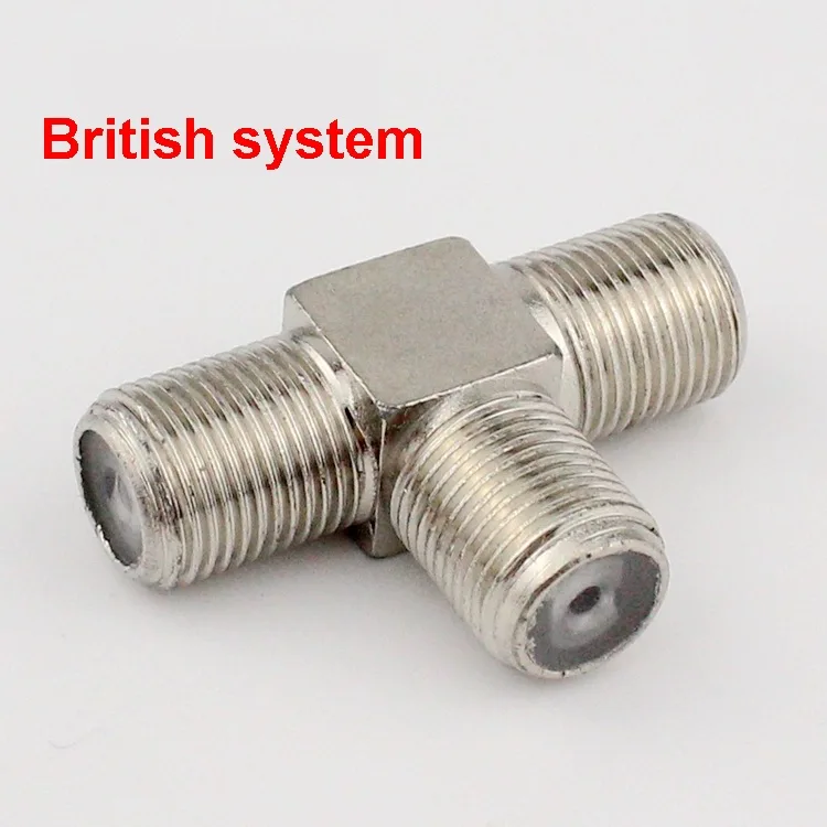 F type T junction connector Female F3 connector for CATV British system