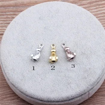 

10PCS/Lot 3D Dull Silver Gold Tone Alloy Cute Animal Hippo Jewelry Charms Metal Dangle Bracelet Necklace Earring Charm Craft