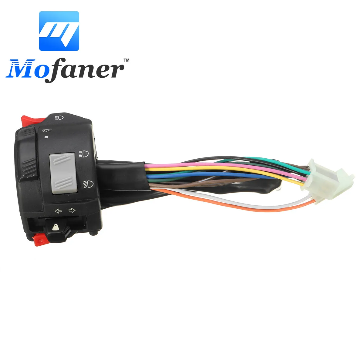 

Mofaner 7/8" Left Motorcycle Handlebar Horn Turn Signals High/Low Beam Headlight Switch