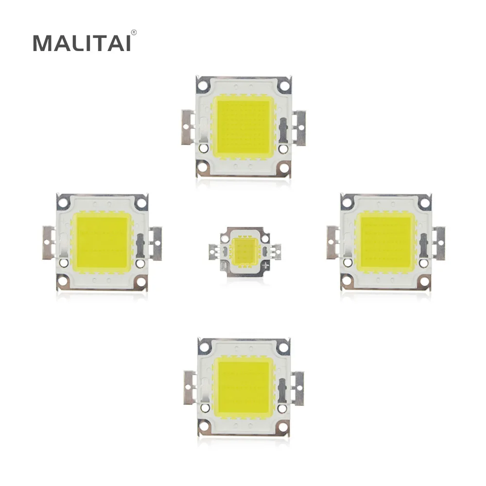 Высокая мощность 10 Вт 20 Вт 30 Вт 50 Вт 100 Вт COB светодиодный чип SMD DC 9 в 30 в 36 в интегрированный диод 10000лм светодиодный светильник с кристаллами DIY прожектор светильник