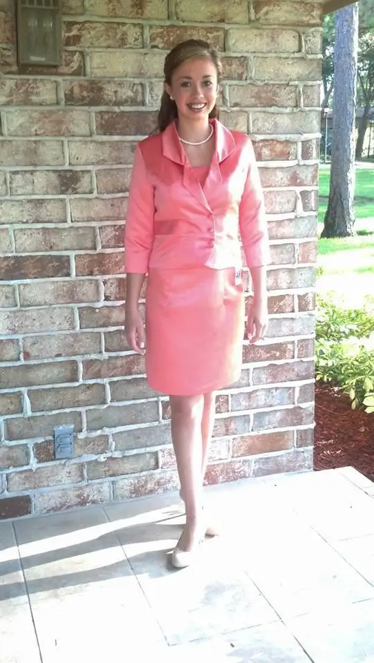 Custom Tailored 2015 Girls Interview Suit Two Piece Pink Skirt Suits