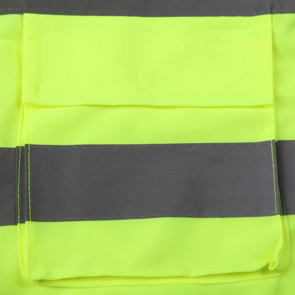 Высоко-видимая жилет сетки безопасные рабочие высокая видимость с застежкой-молнией светоотражающий жилет