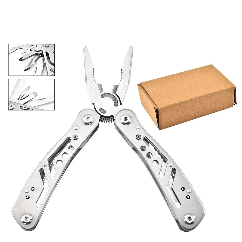 

Practical stainless steel multi-function folding pliers outdoor combination multi-purpose knife tool pliers folding knife