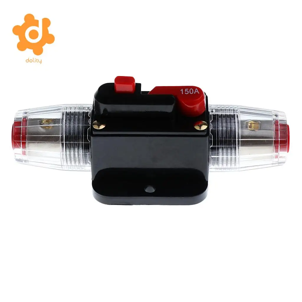 dolity DC 12V-24V Car RV Audio Inline Circuit Breaker Fuse Manual Reset Switch 20A 30A 40A 50A 60A 80A 100A 150A