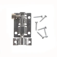 Professional Stainless Steel Lock Picks Sliding Window Door Catch Lock Bolt Latch Barrel Home Gate Safety Hardware & Screw Latch top quality door bolt lock gate shed garage cabinet resettable lock latch barrel slide catch code keyless lock mayitr locks