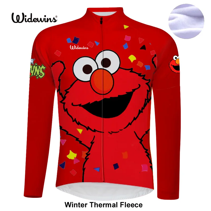 

elmo Team New Thermal Fleece Cycling Jersey Winter Long Sleeves Warm Bike Clothes Ropa Ciclismo Maillot MTB Bicycle Wear 6515