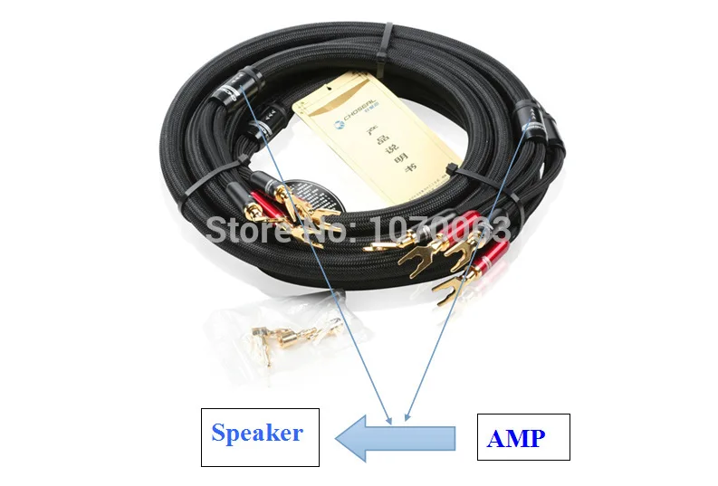 Hi end hiend Choseal LB 5108 6N OCC аудиофил HiFi динамик кабель 24K позолоченный банан + U штекер 2 5 м