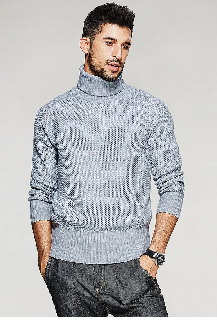 Free shipping men fashion turtleneck pullover sweater 17009-in ...