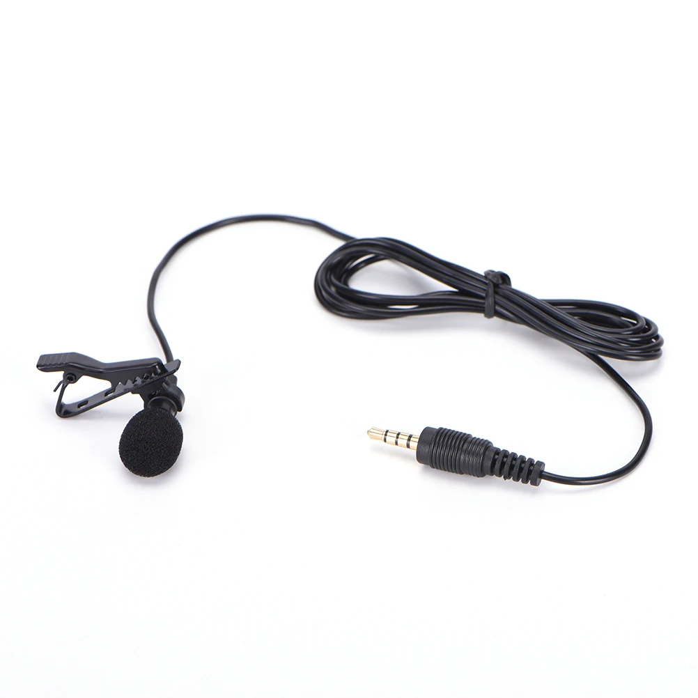 Clip-on Lavalier Microphone 3.5mm Jack Mini Wired Condenser Microphone Mic yaka mikrofonu for Smartphones Laptop micro cravate