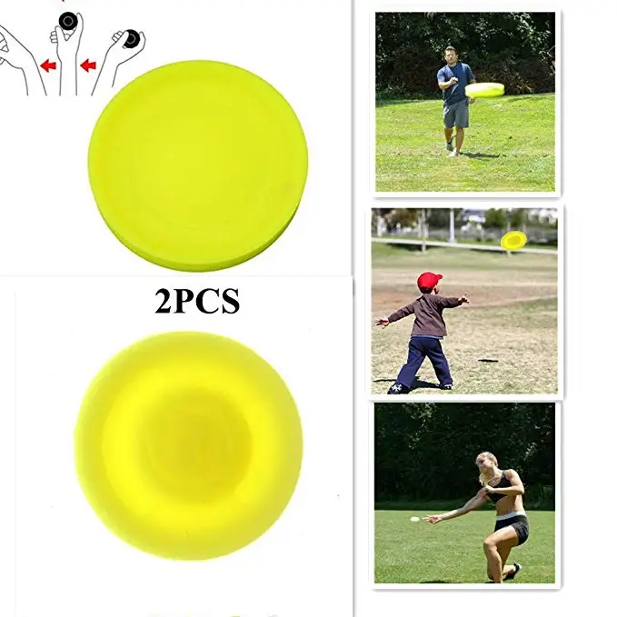 2 قطعة جديد طريقة للعب البسيطة تحلق قرص الفريسبي جيب مرنة لينة جديد تدور في اصطياد لعبة Frisbie الكبار الشاطئ في الهواء الطلق