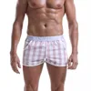 New WJ men's shorts casual plaid cotton boxer cotton Pajamas home casual shorts ► Photo 2/4