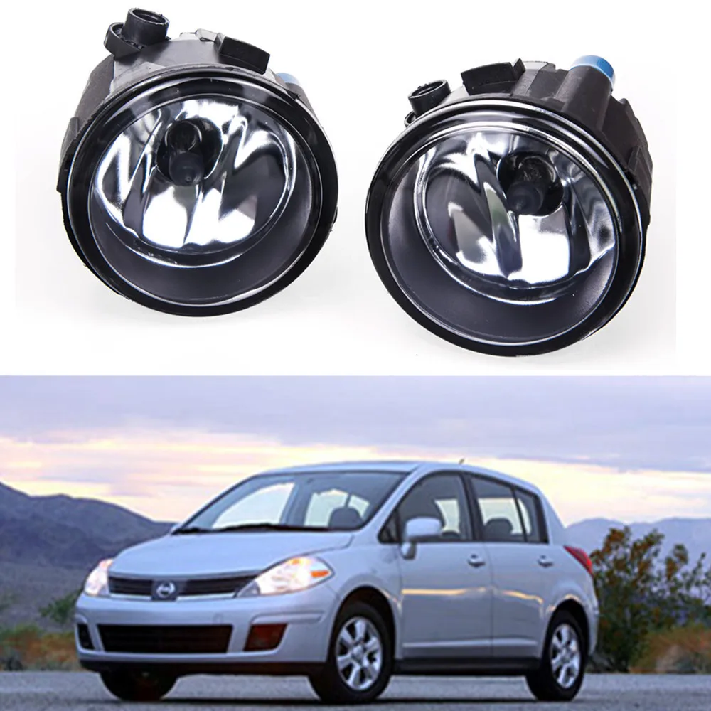 For NISSAN Versa 2007-2011 Car styling Fog lights halogen lamps 1SET 26150-8990B car styling halogen fog lights fog lamps for nissan wingroad 2002 12v 1set