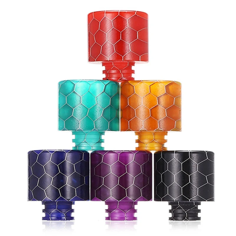 

Resin Material 6 Colors Snake Skin Resin Drip Tip For 510 Caliber Atomizer Electronic Cigarette Nozzle Vape Mouthpiece