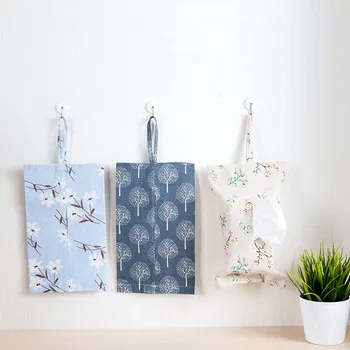 

Cotton Linen Car Tools Fabrics Multifunctional Pumping Paper Boxes Freshness Style Tissue Box Paper Hanging Bag home decorations