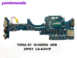 Оригинальный Для Lenovo YOGA S1 материнская плата для ноутбука Yoga S1 I5-4200U 4 ГБ ZIPS1 LA-A341P испытанное хорошее Бесплатная доставка