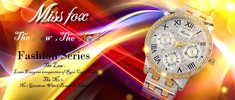 Miss Fox MISSFOX Female Fashion Business Watches Stainless Steel Quartz Watch Casual Style Women Wristwatch Relogios Femininos (1)