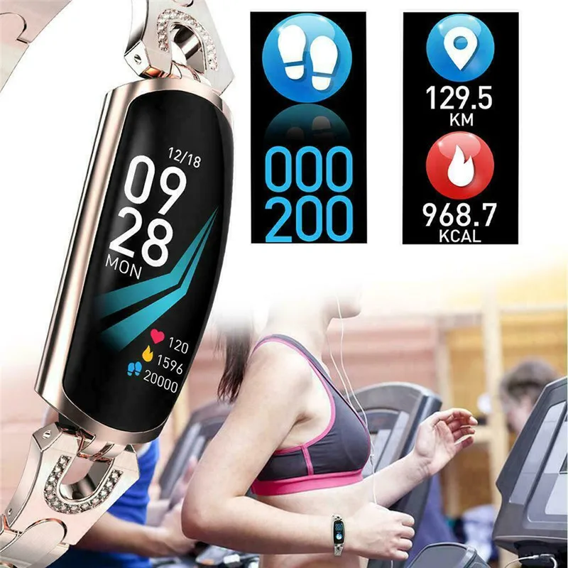 

Mini Women Life Waterproof multi-language and Portable Exquisite Smart Bracelet Blood Pressure Heart Rate Monitor Tracker
