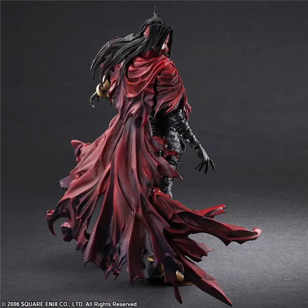 Final Fantasy Play Arts Kai Vincent Valentine Turks ПВХ подвижная Коллекция игрушек подарки фигурка 27 см