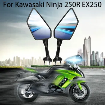 

Pair Rear View Mirror For KAWASAKI NINJA 250R EX250 2008-2013 09 10 Black one pair rearview mirror With ood weather ability
