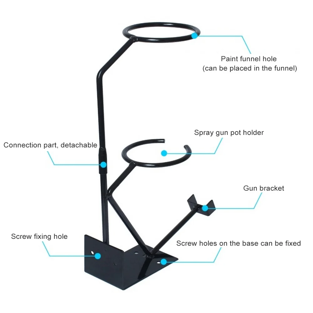 Профессиональный HVLP распылитель кронштейн распылитель Раскрашенная подставка гравитационный питательный держатель настенный выступ мебель для автомобиля распылитель для аэрографии инструменты