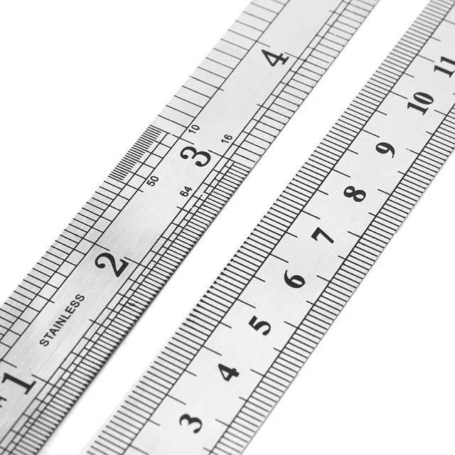 3x Chytaii Règle Graduée Droites en Métal Couture Double Faces Règle  Ecolier Dessin Tailleur Instrument de Mesure en Acier Inoxydable 15 / 20 /  30 cm