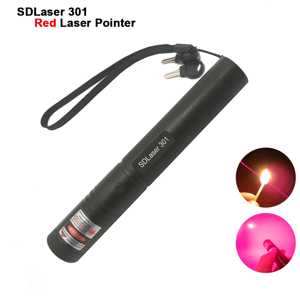 SDLaser 301 Rode Laser Pointer met Safe Protector Toetsen Hoge