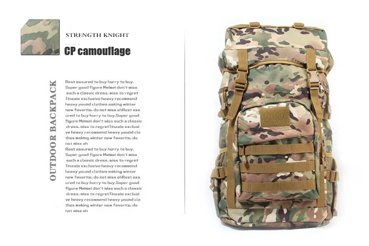 Mochila de Acampamento Viagem dos Homens 50l ao ar Livre Militar Tático Grande Capacidade Bolsas Montanhismo Bolsa Caminhadas Mochila Mod. 1257083 10 Cheap Mochilas escal.