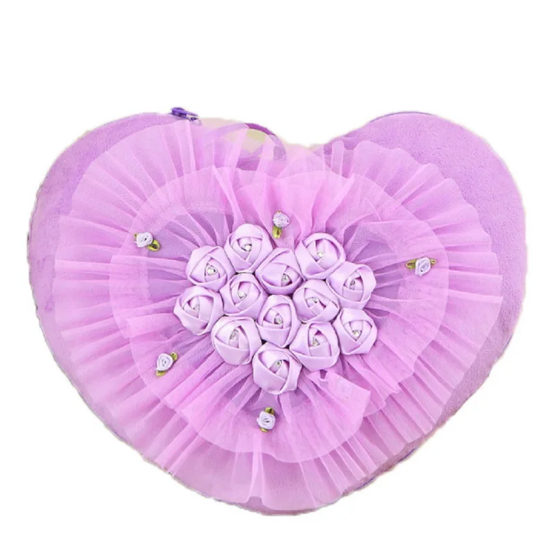 1pcs Heart Shape Lace Princess Style Pillow Home Decorative Pillows
