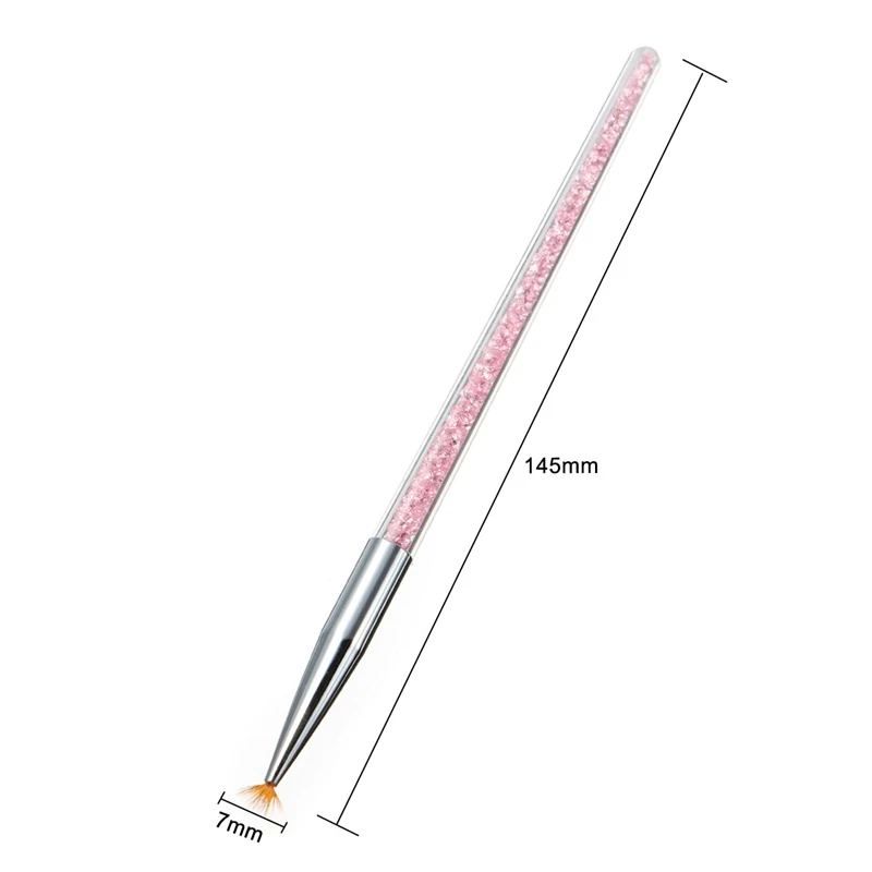 Встречаются по всей 7 видов стилей Стразы с акриловыми ручками кисти для ногтей Nail Art линия цветок картина покрытия для формовки плоскоструйная Форсунка угол ручка