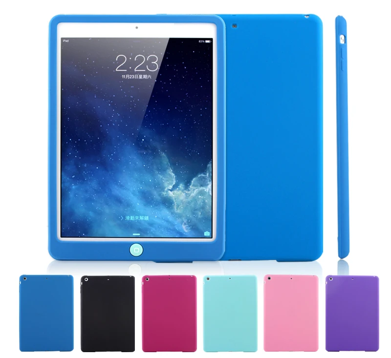 

New Kids Children Shockproof Cute Soft Silicone Rubber Protective Case For Apple iPad Mini 1 2 3 Tablet Smart Bean Jelly Cover