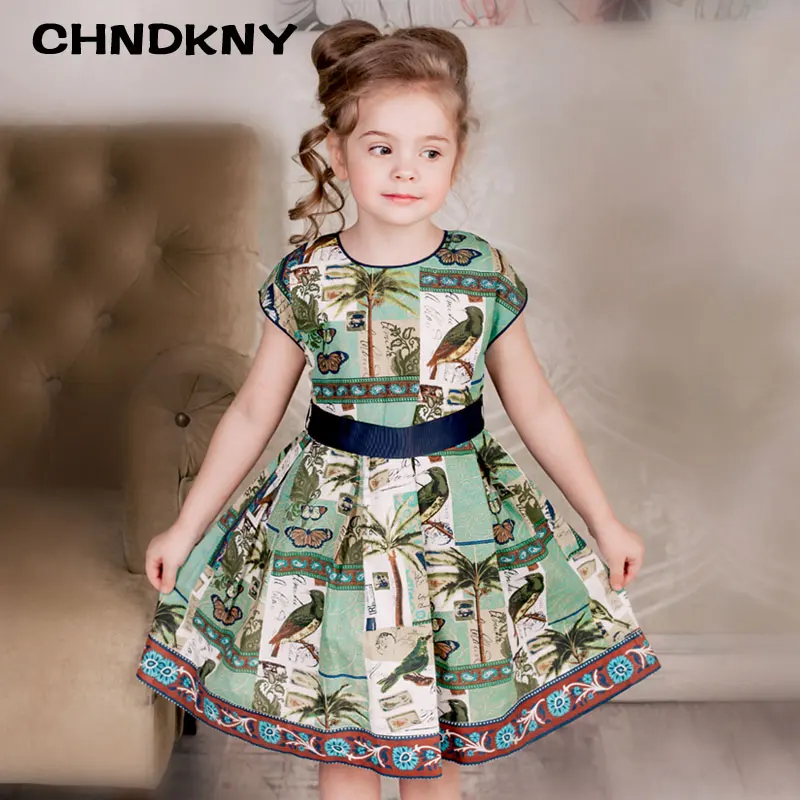 

CHNDKNY 2016 Sleeveless Dress for Girls Neck Sleeveless Dress with Round Collar Dresses 2-8 Years 61827