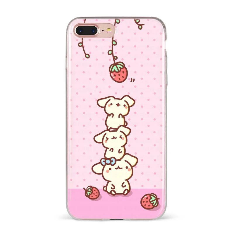 Милые Мультяшные животные Kawaii розовый Кот молоко чехол для телефона для Apple iPhone 8 7 6 6S Plus X 5 5S SE XS XR XS MAX Funda чехол для девочек - Цвет: TPU